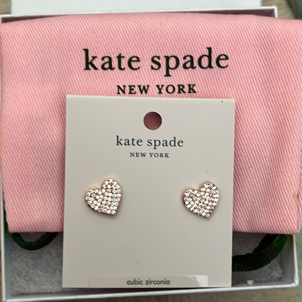 NWT Kate Spade Heart Earring Studs